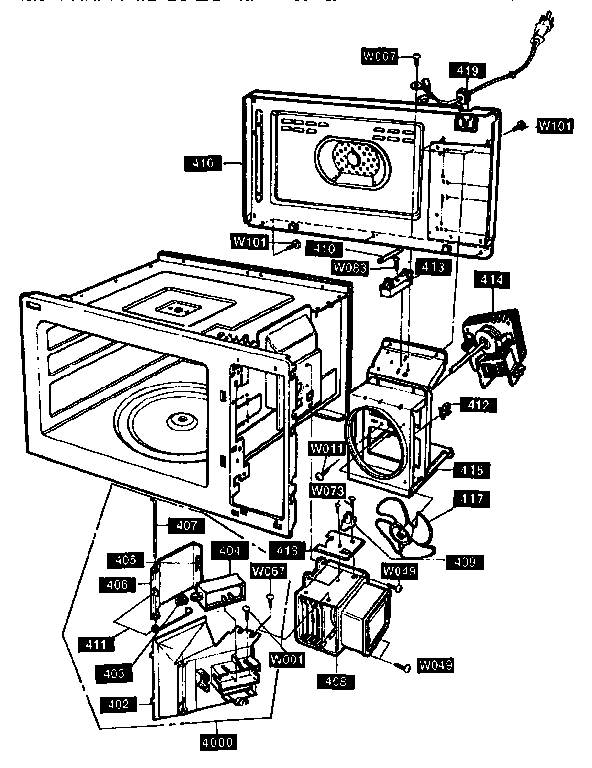 Kenmore 72189972590 oven interior parts diagram