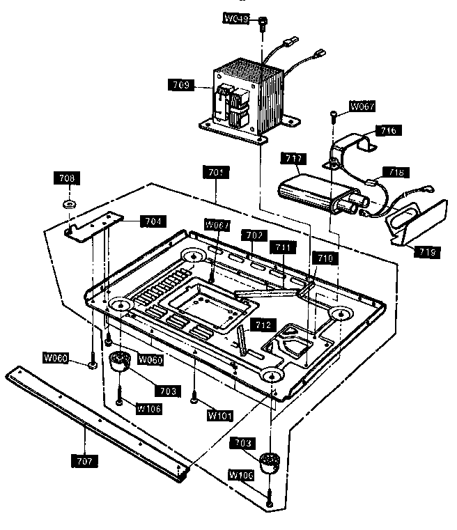 Kenmore 72189972590 base plate diagram