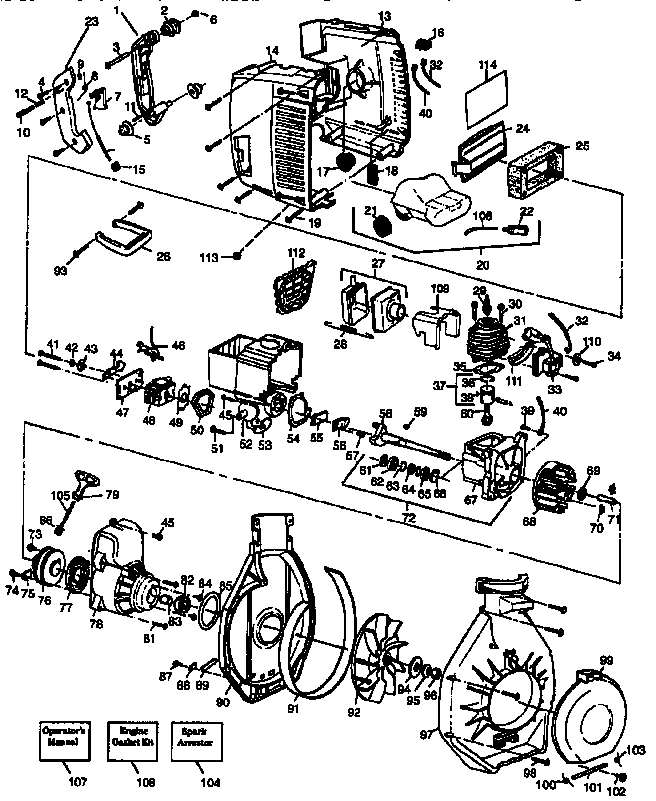 Craftsman 358797923 main assembly diagram