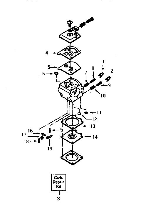 Craftsman 358352160 carburetor kit 530-089703 diagram