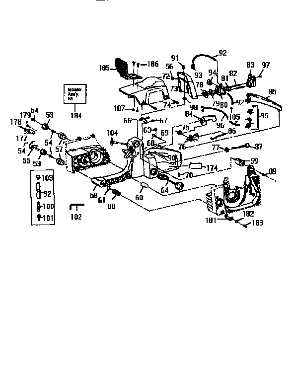 Craftsman 358351200 handle diagram