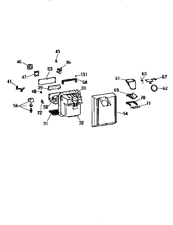 Kenmore 3639554720 dispenser diagram