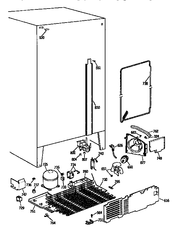 Kenmore 3639554720 unit diagram