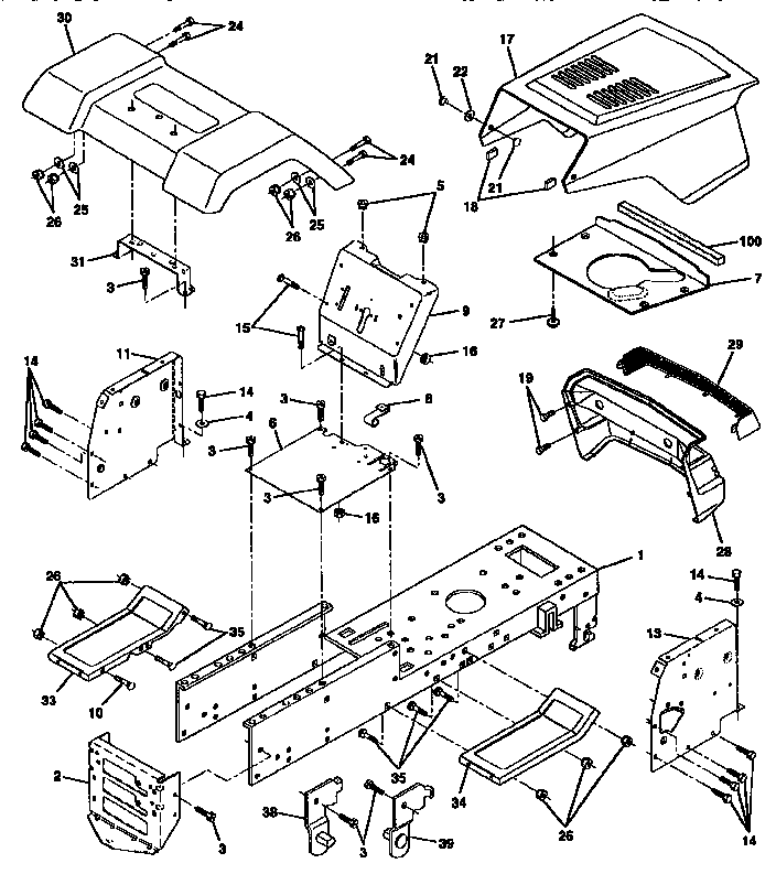 Craftsman 917252512 chassis and enclosures diagram