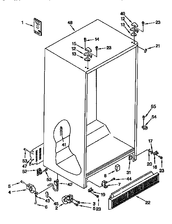 Kenmore 1069552811 cabinet diagram