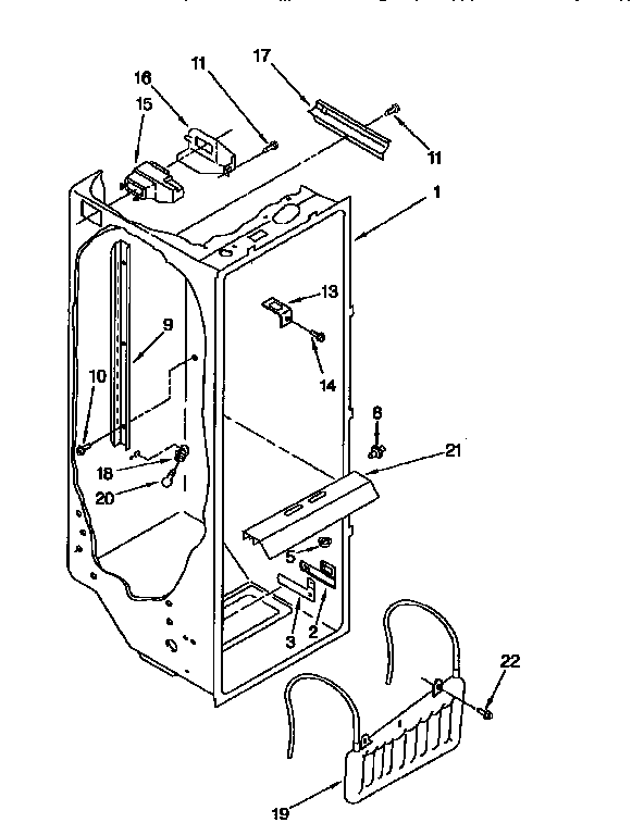 Kenmore 1069552811 refrigerator liner diagram