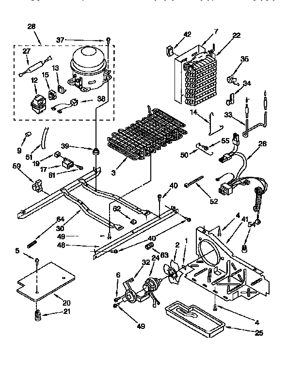 Kenmore 1069552811 unit diagram