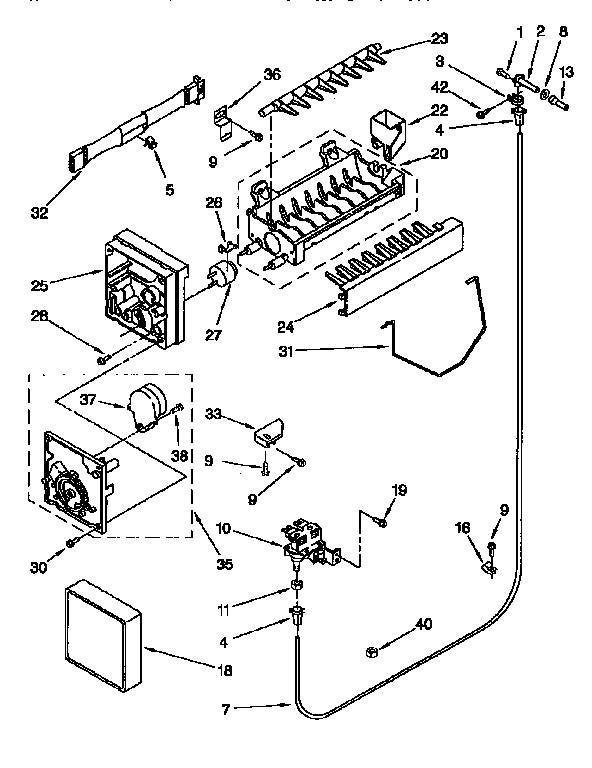 Kenmore 1069552811 icemaker diagram