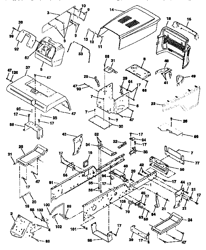 Craftsman 917250491 chassis and enclosures diagram