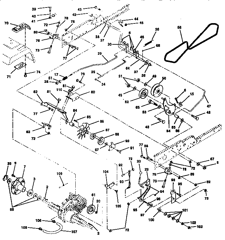 Craftsman 917250491 ground drive diagram