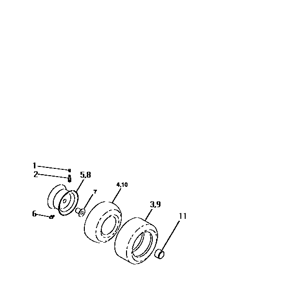 Craftsman 917250491 wheels and tires diagram
