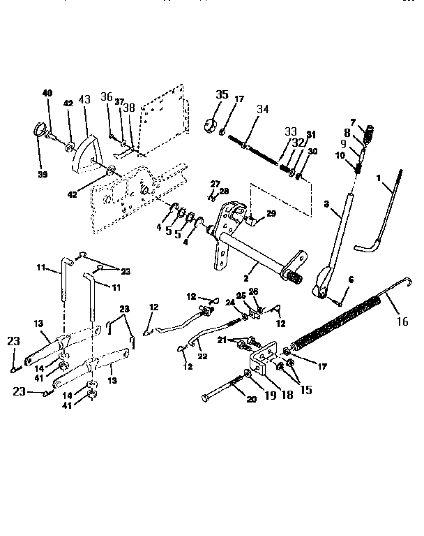 Craftsman 917250491 lift assembly diagram