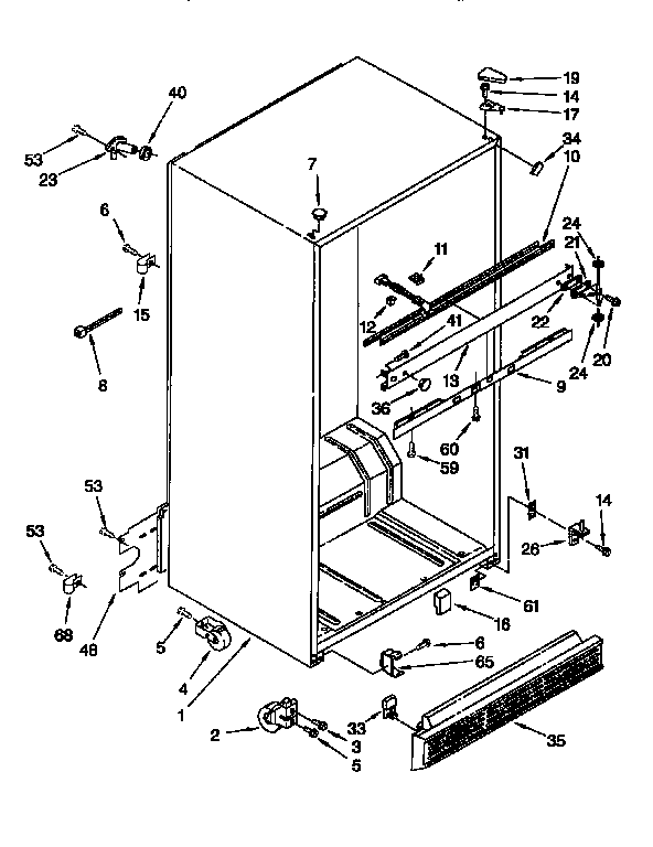 KitchenAid KTRS22MAAL12 cabinet diagram