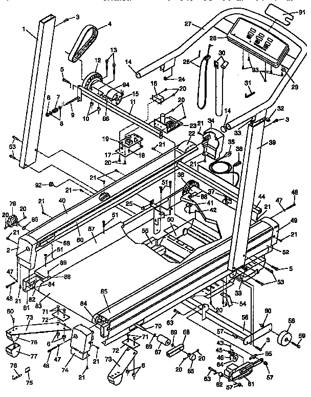 Weslo IM971030 unit parts diagram