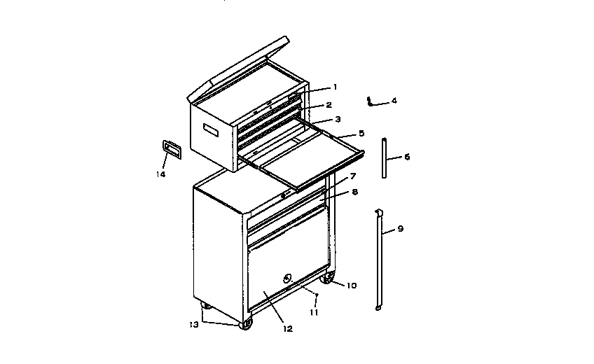 Craftsman 706658400 cabinet combination diagram