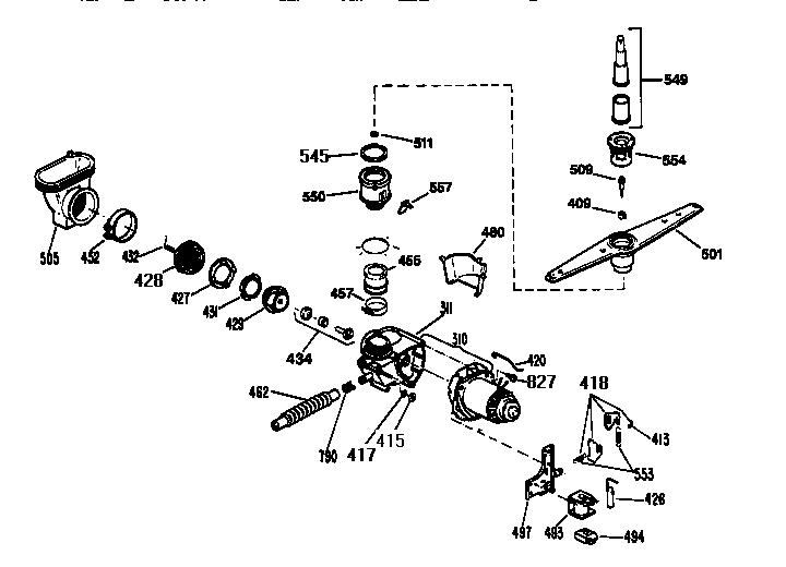 Kenmore 3631656991 motor pump mechanism diagram