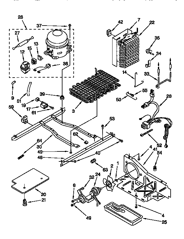Whirlpool ED22DQXDW00 unit diagram