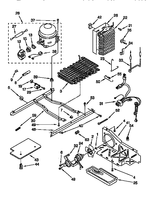 Whirlpool ED25DQXDW02 unit diagram