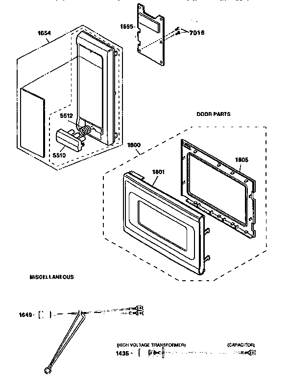 GE JE940WW01 control panel and door diagram