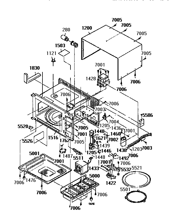 GE JE940GW01 oven and cabinet diagram