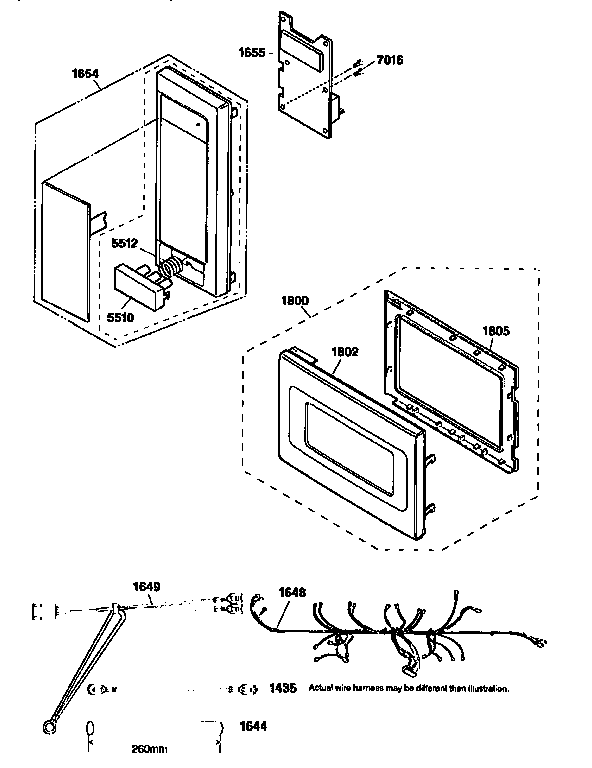 GE JE1240WW01 control panel, door and wiring diagram
