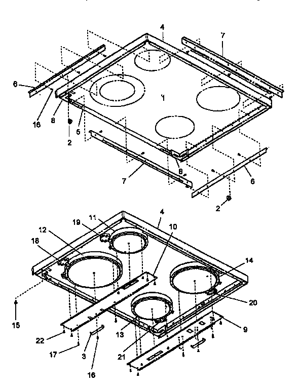 Amana ART663WW maintop assembly diagram
