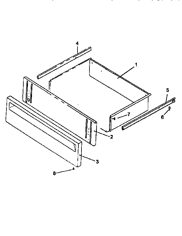 Amana ART663WW storage ddrawer assembly diagram