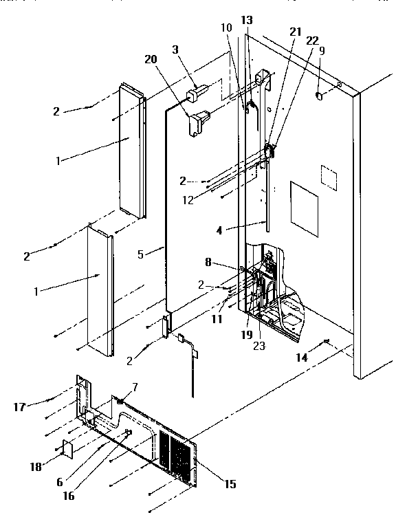 Amana TR22S4W-P1196202WW cabinet back diagram