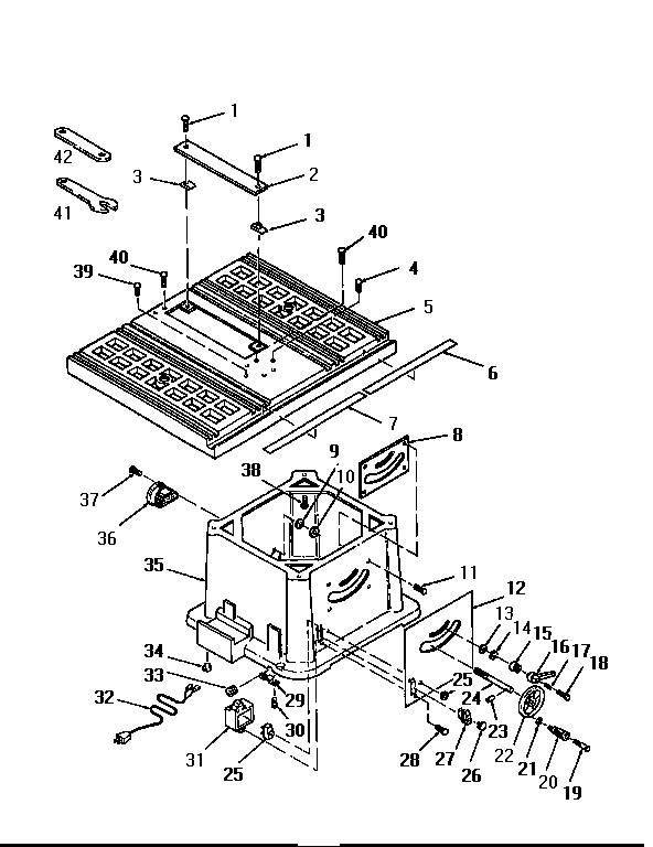Craftsman 113221740 table diagram