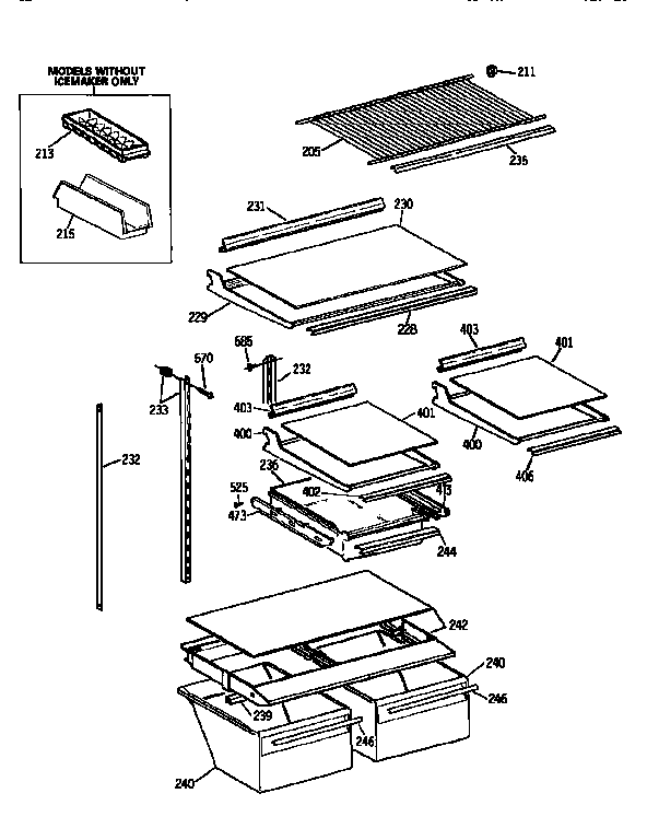 Kenmore 3639658513 shelf diagram