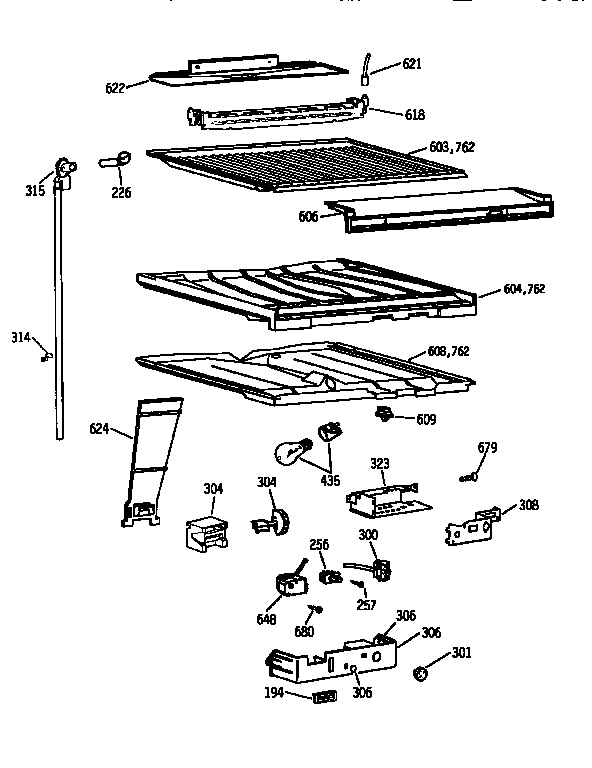 Kenmore 3639658513 compartment separator diagram