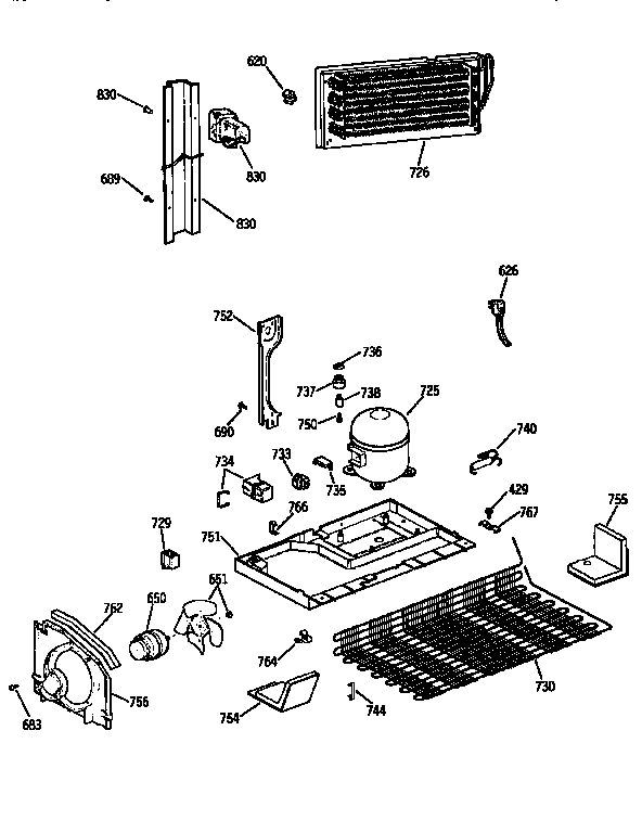 Kenmore 3639658513 unit diagram