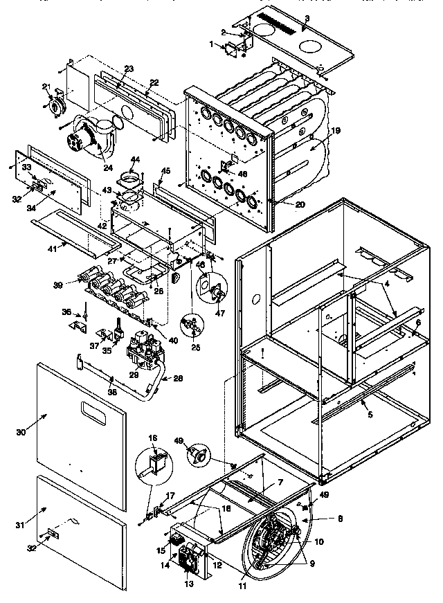 ICP GNL100N16A1 main assembly diagram