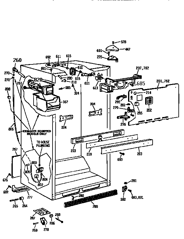 Kenmore 3639751621 cabinet diagram