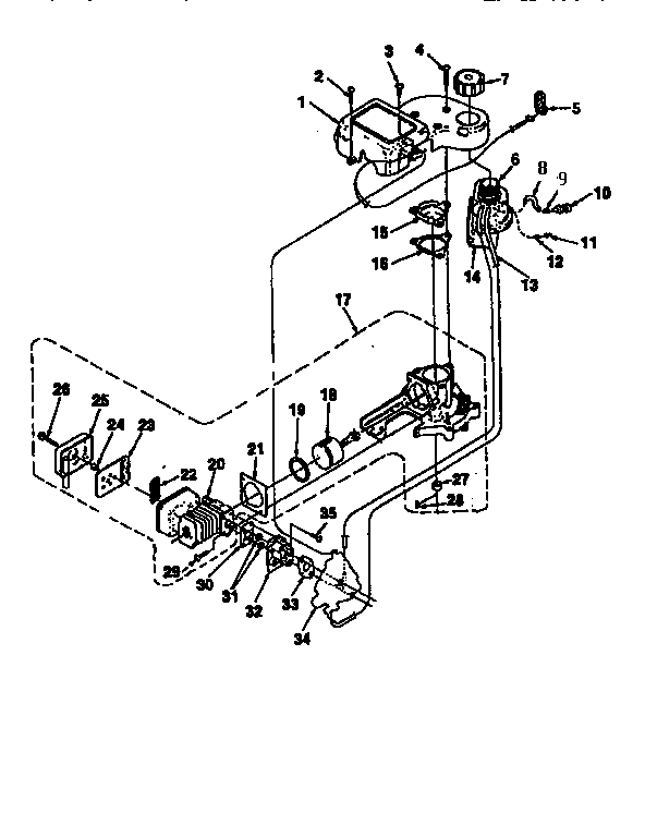 Homelite UT-18007 short block diagram