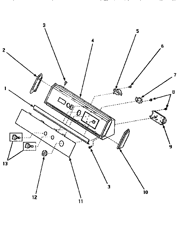 Amana AGM699L2 graphic panel & controls diagram