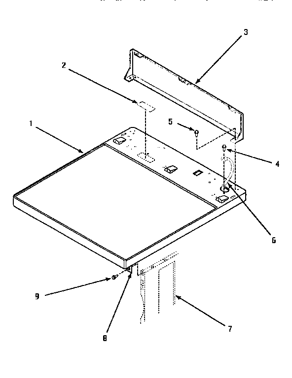 Amana AGM699L2 cabinet top & c.h. rear panel diagram