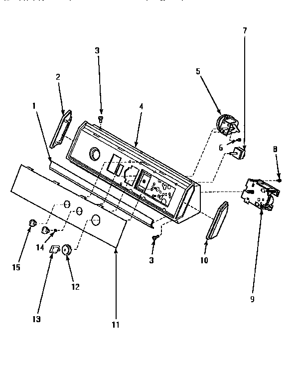 Amana AWM473W2 graphic panel & controls diagram