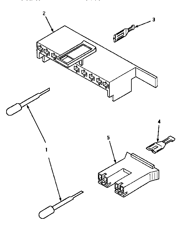 Amana AWM473W2 connector blocks & terminals diagram