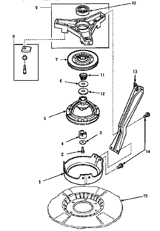 Amana AWM392W2 bearing housing & pivot dome diagram
