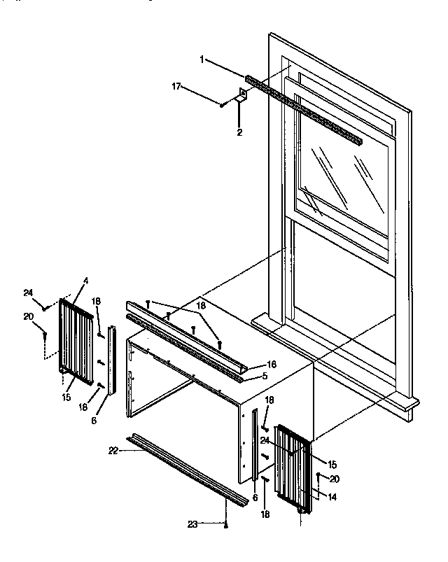 Kenmore 2539750835 window mounting kit diagram
