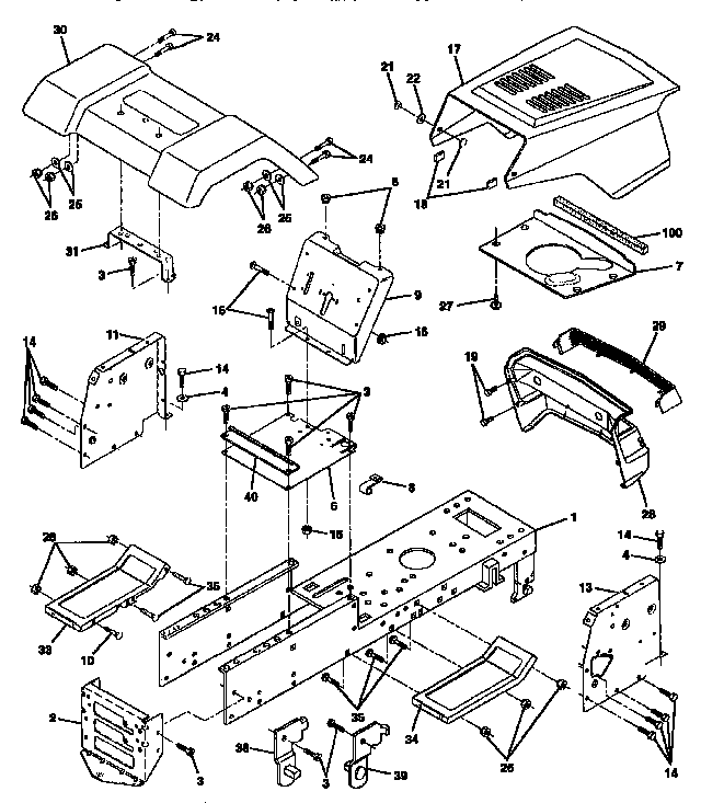Craftsman 917252532 chassis and enclosures diagram
