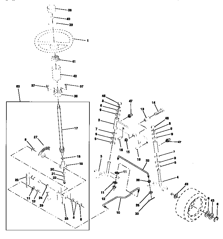 Craftsman 917252532 steering assembly diagram