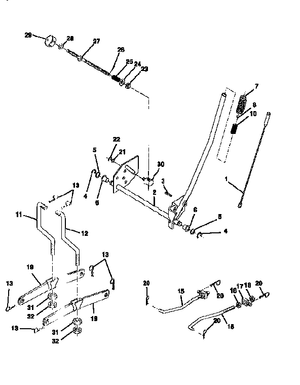 Craftsman 917252532 mower lift diagram