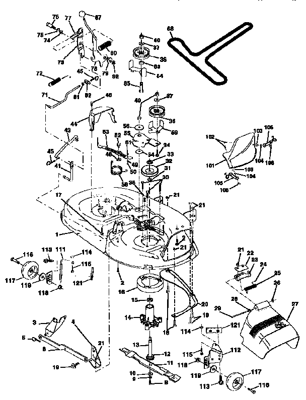 Craftsman 917252532 mower deck diagram