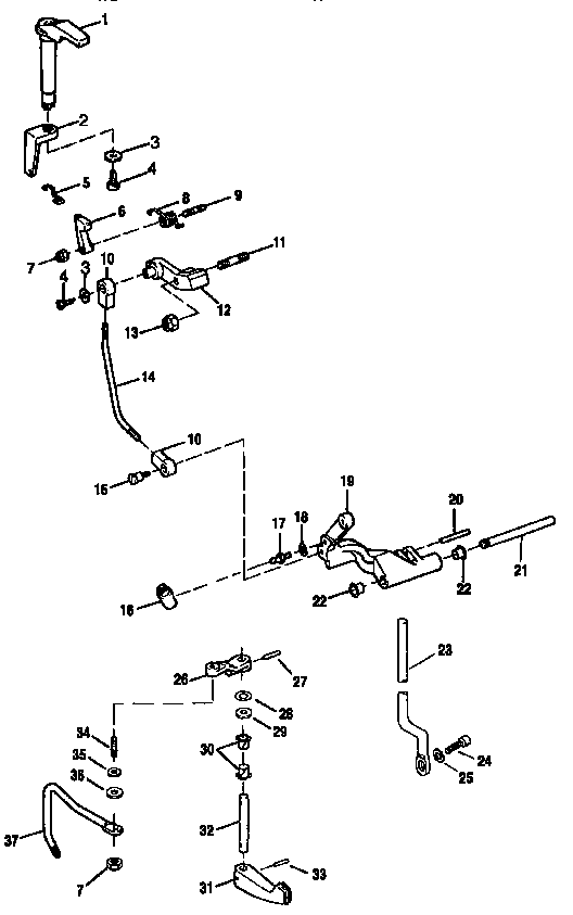 Craftsman 225582590 shift linkage diagram
