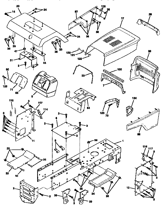 Craftsman 917252714 chassis and enclosures diagram