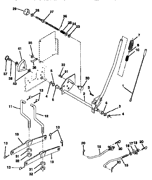 Craftsman 917252714 mower lift diagram