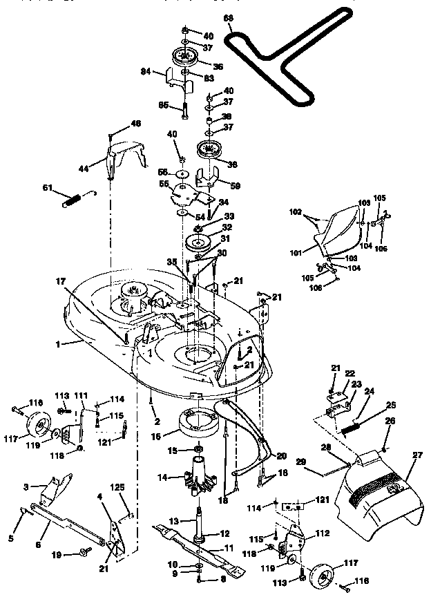 Craftsman 917252714 mower deck diagram