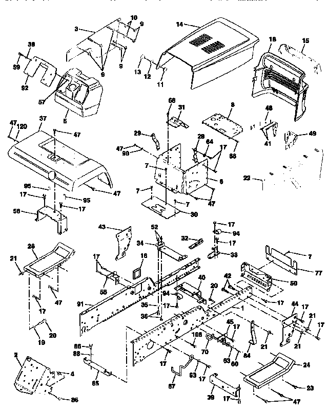 Craftsman 917250482 chassis and enclosures diagram